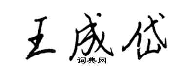 王正良王成岱行书个性签名怎么写