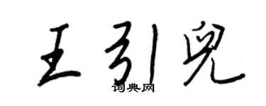 王正良王引儿行书个性签名怎么写