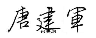 王正良唐建军行书个性签名怎么写