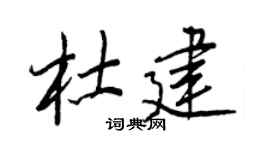 王正良杜建行书个性签名怎么写