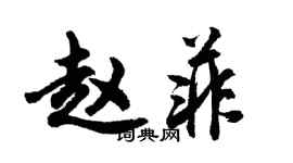 胡问遂赵菲行书个性签名怎么写