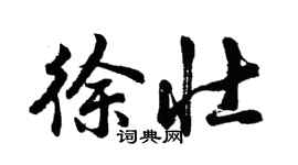 胡问遂徐壮行书个性签名怎么写