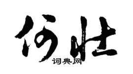 胡问遂何壮行书个性签名怎么写