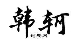 胡问遂韩轲行书个性签名怎么写