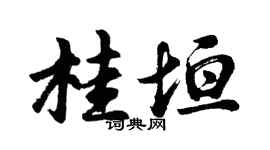 胡问遂桂垣行书个性签名怎么写