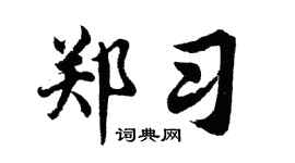 胡问遂郑习行书个性签名怎么写