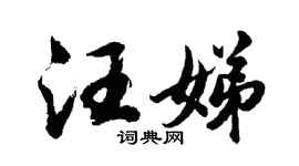 胡问遂汪娣行书个性签名怎么写