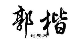 胡问遂郭楷行书个性签名怎么写