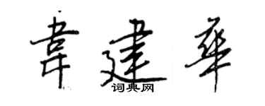 王正良韦建华行书个性签名怎么写