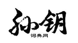 胡问遂孙钥行书个性签名怎么写