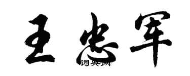 胡问遂王忠军行书个性签名怎么写