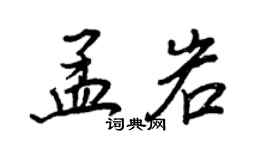 王正良孟岩行书个性签名怎么写