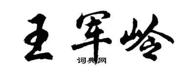 胡问遂王军岭行书个性签名怎么写