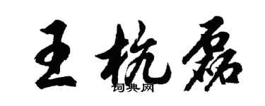 胡问遂王杭磊行书个性签名怎么写