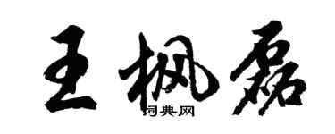 胡问遂王枫磊行书个性签名怎么写