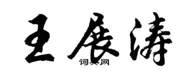 胡问遂王展涛行书个性签名怎么写