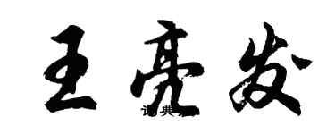 胡问遂王亮发行书个性签名怎么写
