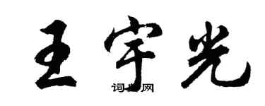 胡问遂王宇光行书个性签名怎么写