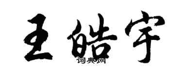胡问遂王皓宇行书个性签名怎么写