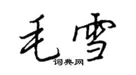 王正良毛雪行书个性签名怎么写