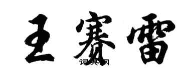 胡问遂王赛雷行书个性签名怎么写