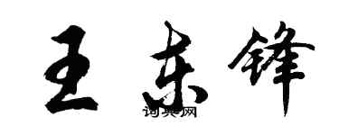 胡问遂王东锋行书个性签名怎么写