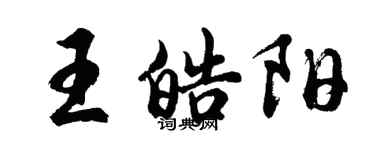 胡问遂王皓阳行书个性签名怎么写