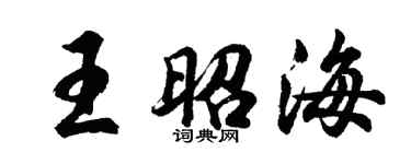 胡问遂王昭海行书个性签名怎么写