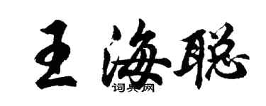 胡问遂王海聪行书个性签名怎么写