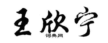 胡问遂王欣宁行书个性签名怎么写