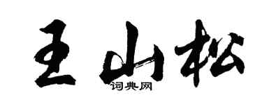 胡问遂王山松行书个性签名怎么写