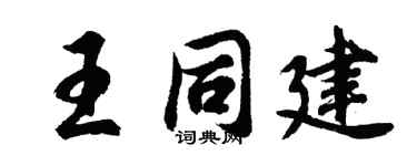 胡问遂王同建行书个性签名怎么写