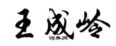 胡问遂王成岭行书个性签名怎么写