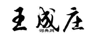 胡问遂王成庄行书个性签名怎么写