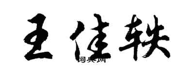 胡问遂王佳轶行书个性签名怎么写