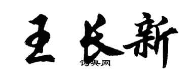 胡问遂王长新行书个性签名怎么写
