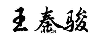 胡问遂王秦骏行书个性签名怎么写