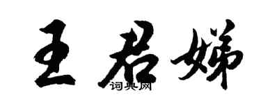 胡问遂王君娣行书个性签名怎么写