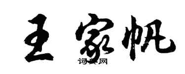 胡问遂王家帆行书个性签名怎么写