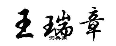 胡问遂王瑞章行书个性签名怎么写