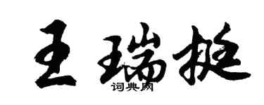 胡问遂王瑞挺行书个性签名怎么写