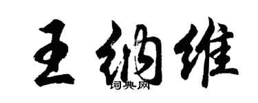 胡问遂王纳维行书个性签名怎么写