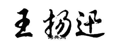 胡问遂王扬迅行书个性签名怎么写