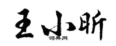 胡问遂王小昕行书个性签名怎么写