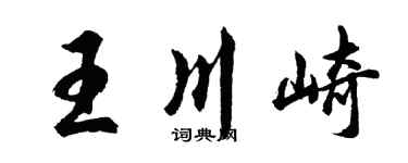 胡问遂王川崎行书个性签名怎么写