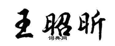 胡问遂王昭昕行书个性签名怎么写