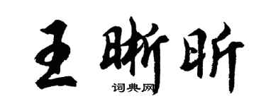胡问遂王晰昕行书个性签名怎么写