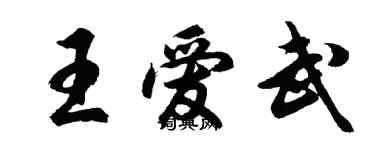 胡问遂王爱武行书个性签名怎么写