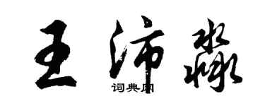 胡问遂王沛淼行书个性签名怎么写