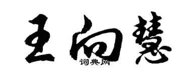 胡问遂王向慧行书个性签名怎么写